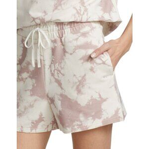 Varley Pink and Cream Athletic Shorts